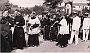 Funerale di Padre Leopoldo Mandic, 1agosto 1942. In via Roma Padova i Frati Cappuccini verso la Chiesa dei Servi (Giuseppina Zuin)